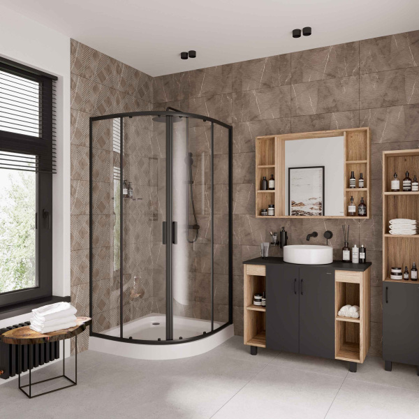 Душевой уголок Niagara Nova NG-6886-08 BLACK 80х80